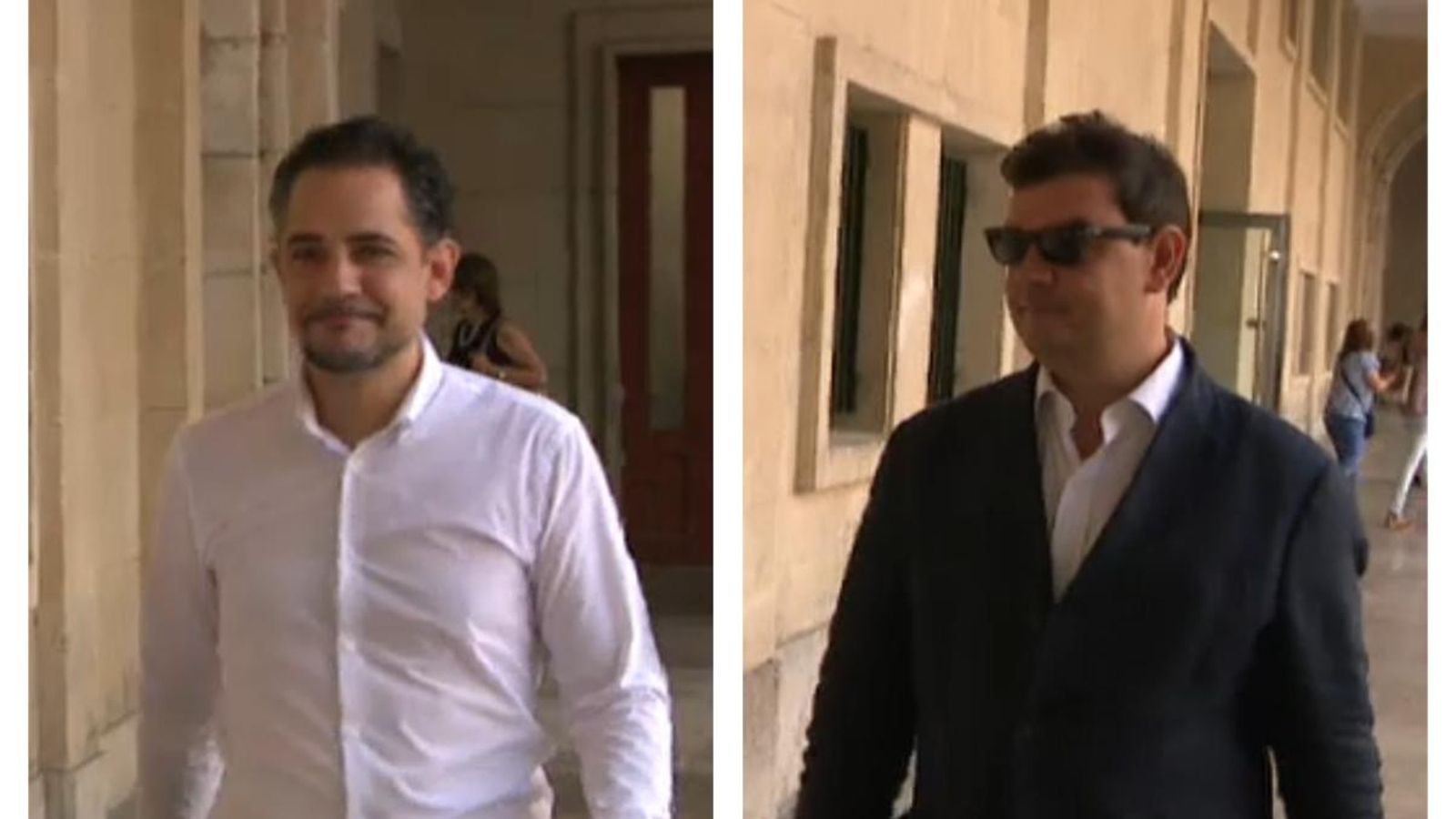 Israel Cortés, regidor d'Infraestructures de l'Ajuntament d'Alacant (esquerra)