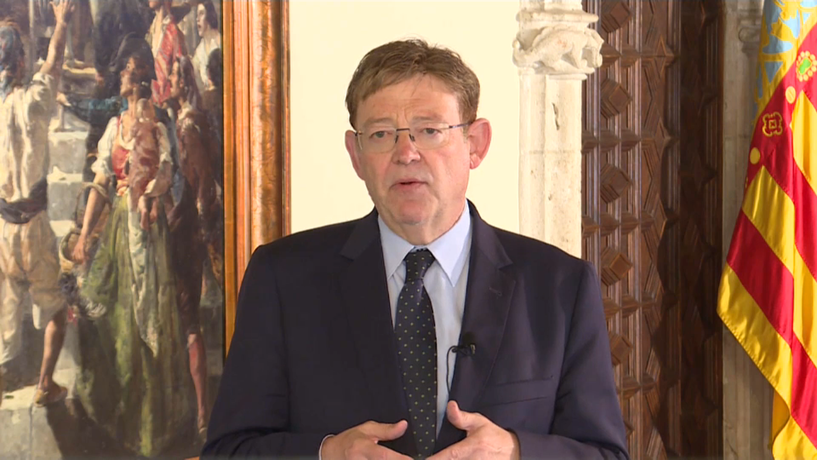 Ximo Puig en la compareixença d'aquest dissabte