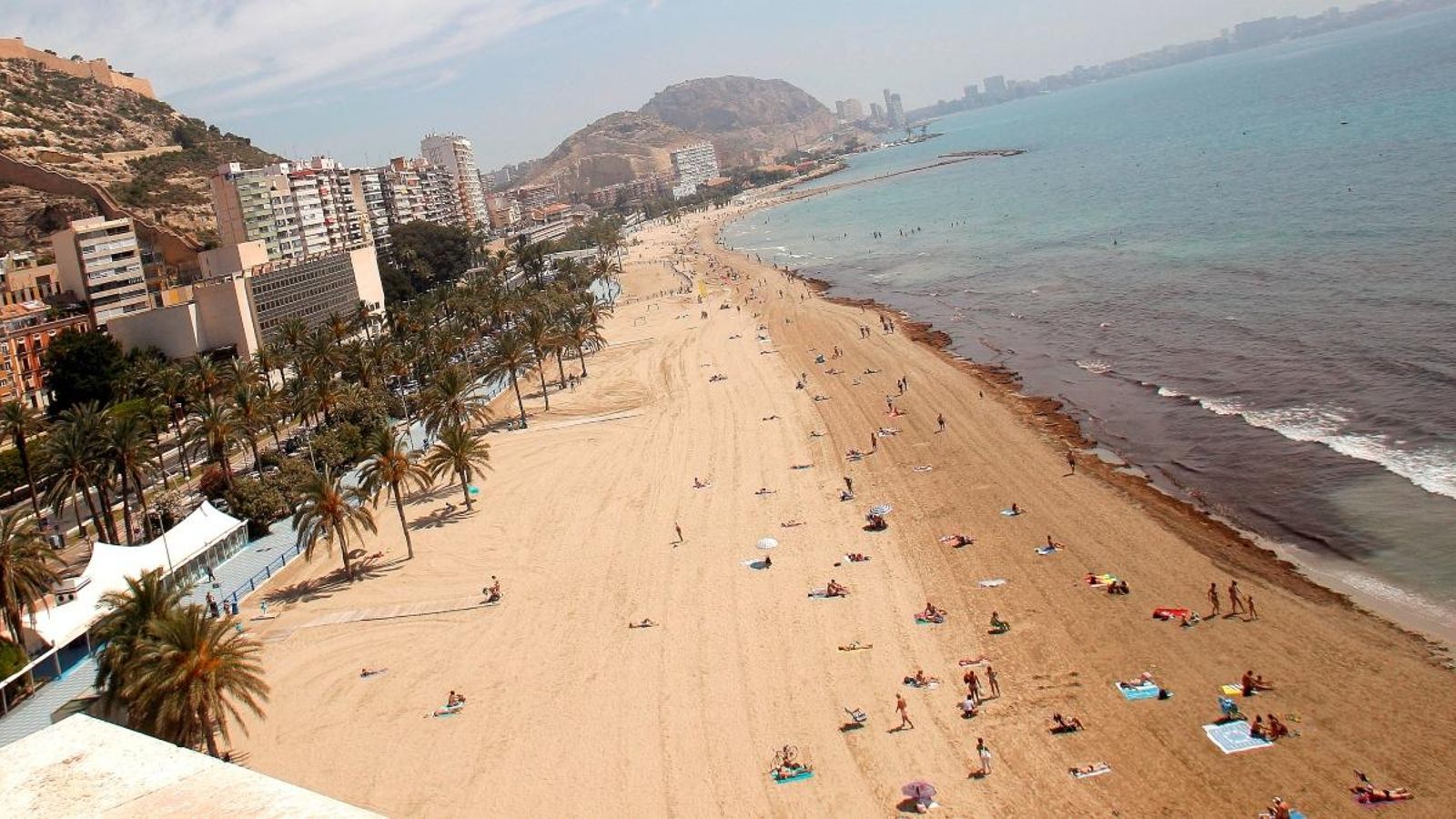 La platja del Postiguet d'Alacant