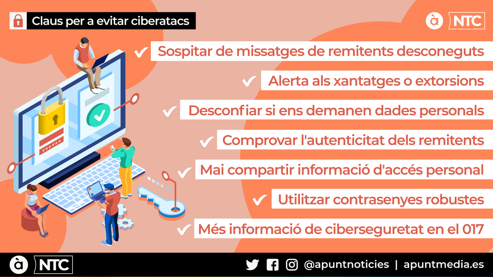 Consells per a evitar ciberatacs