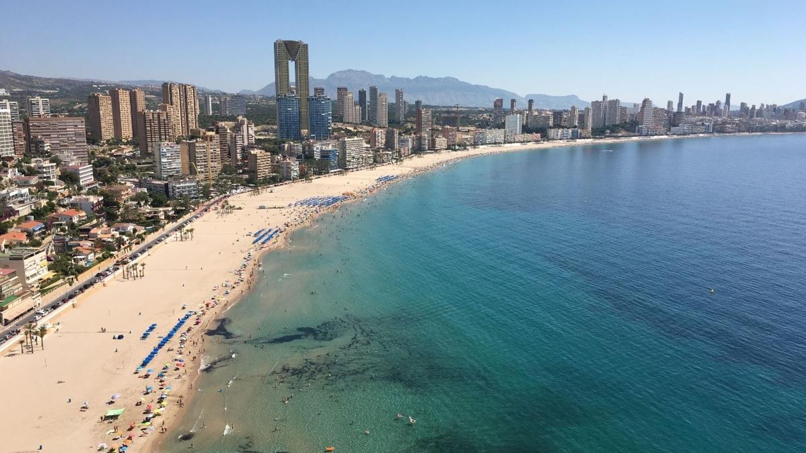 Imatge aèria de Benidorm, en una imatge d’arxiu
