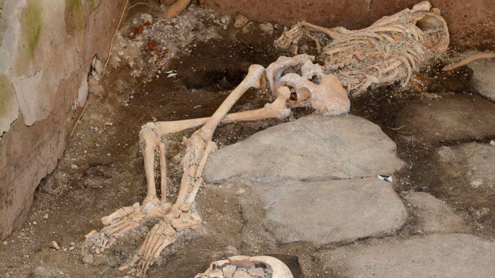 Imatge d'un dels cossos trobats a Pompeia