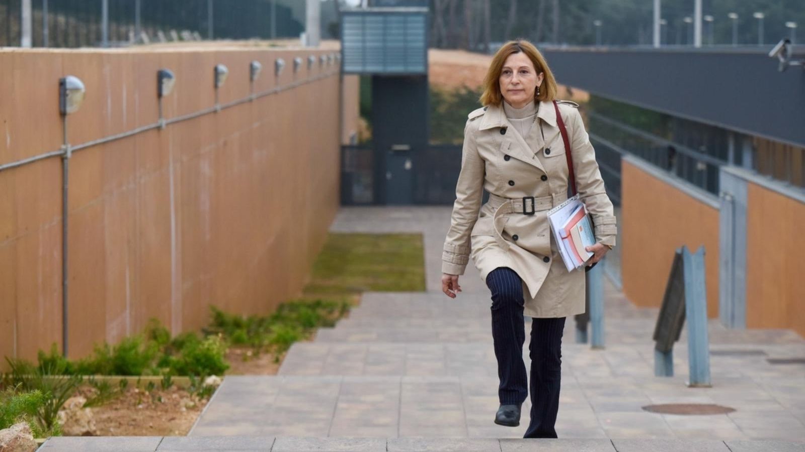 Carme Forcadell, durant una eixida de la presó de Mas d'Enric del Catllar