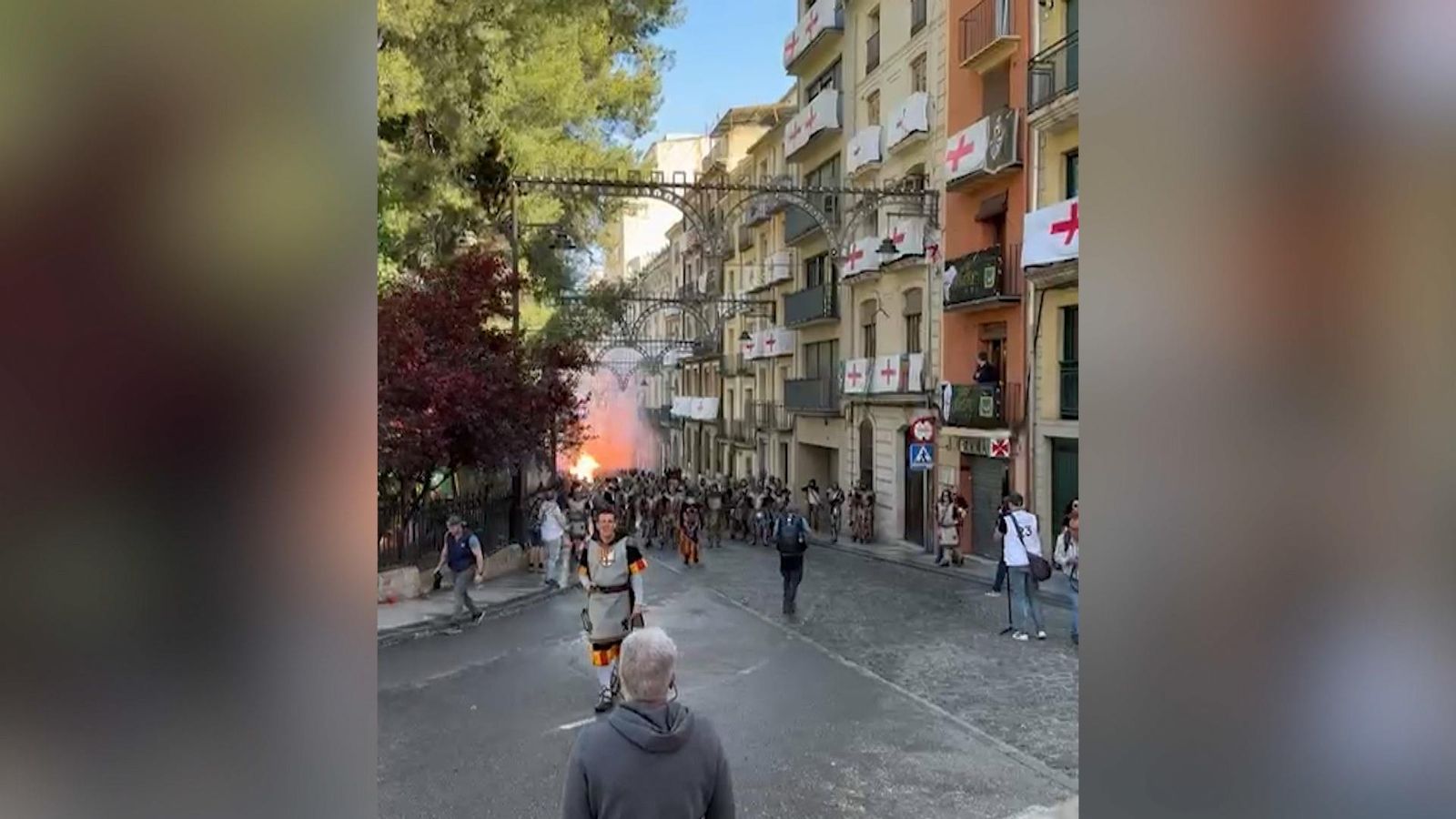 Moment de l'explosió de la cantimplora