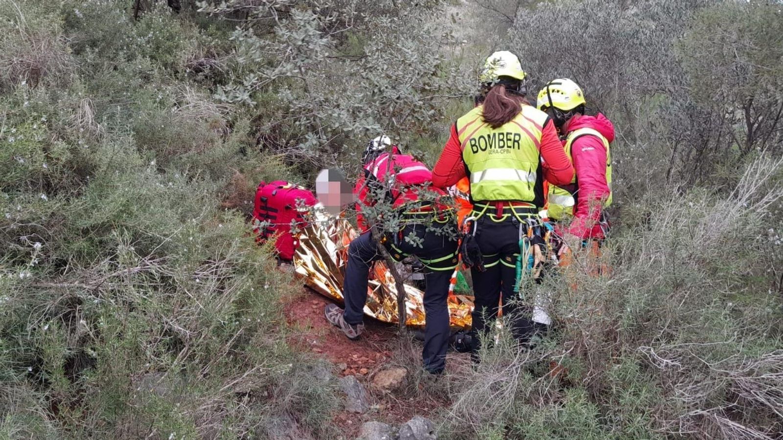 Rescat d'un senderista a la Serra Grossa, a Bellús