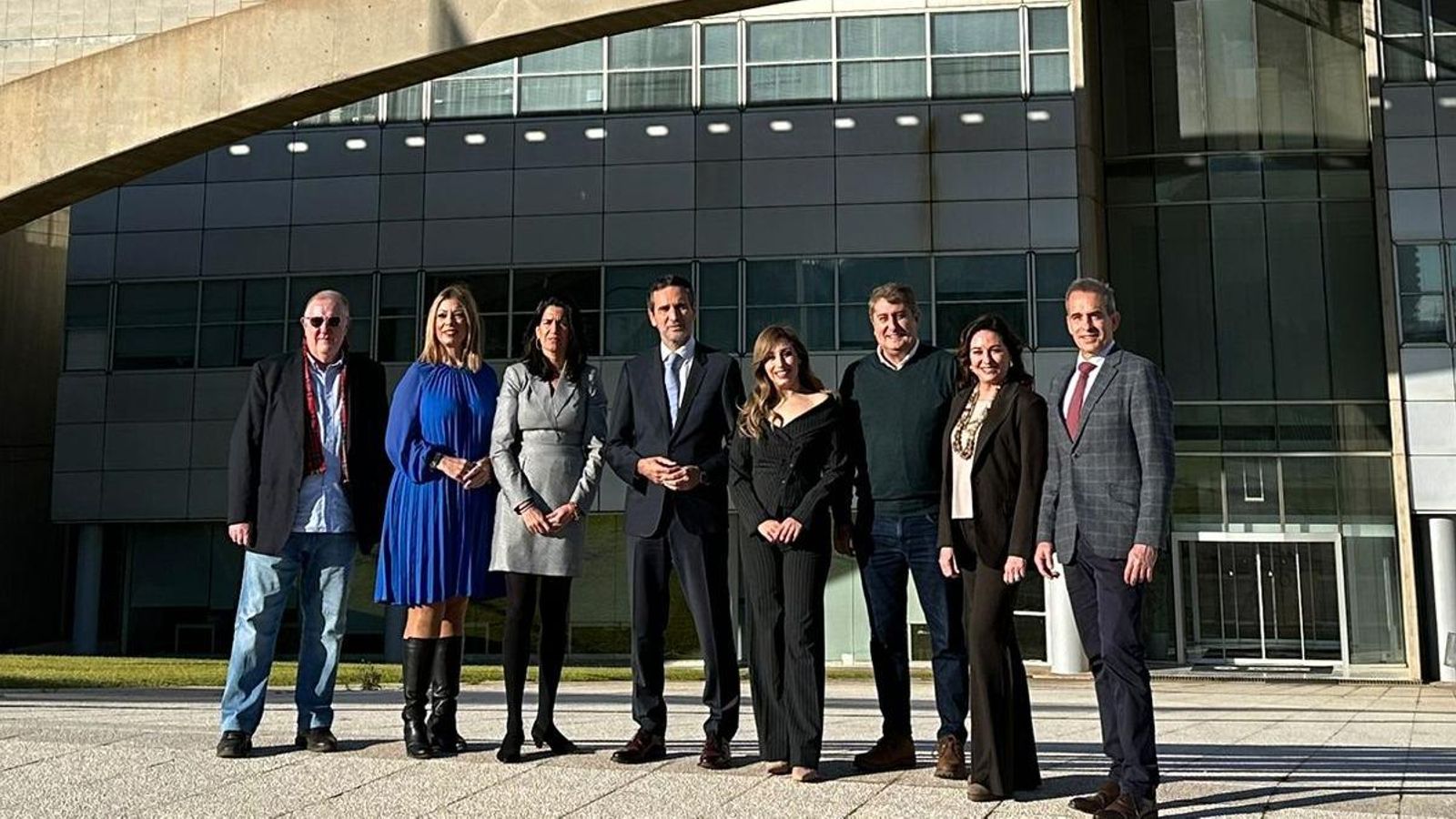 (de esquerra a dreta) Juan Alfonso Gil, Susana Pérez, Pilar Caro, Vicente Ordaz, Mº José Arambul, Gonzalo Romero, Rosalía Mayor i Julio Utrilla
