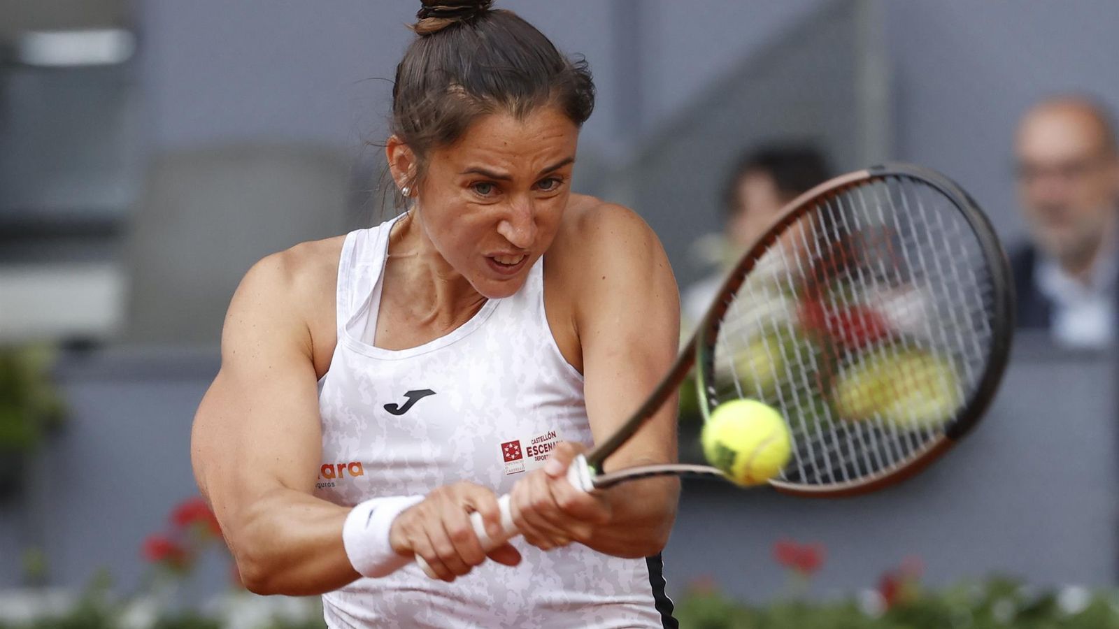 Sara Sorribes, en una acció del partit