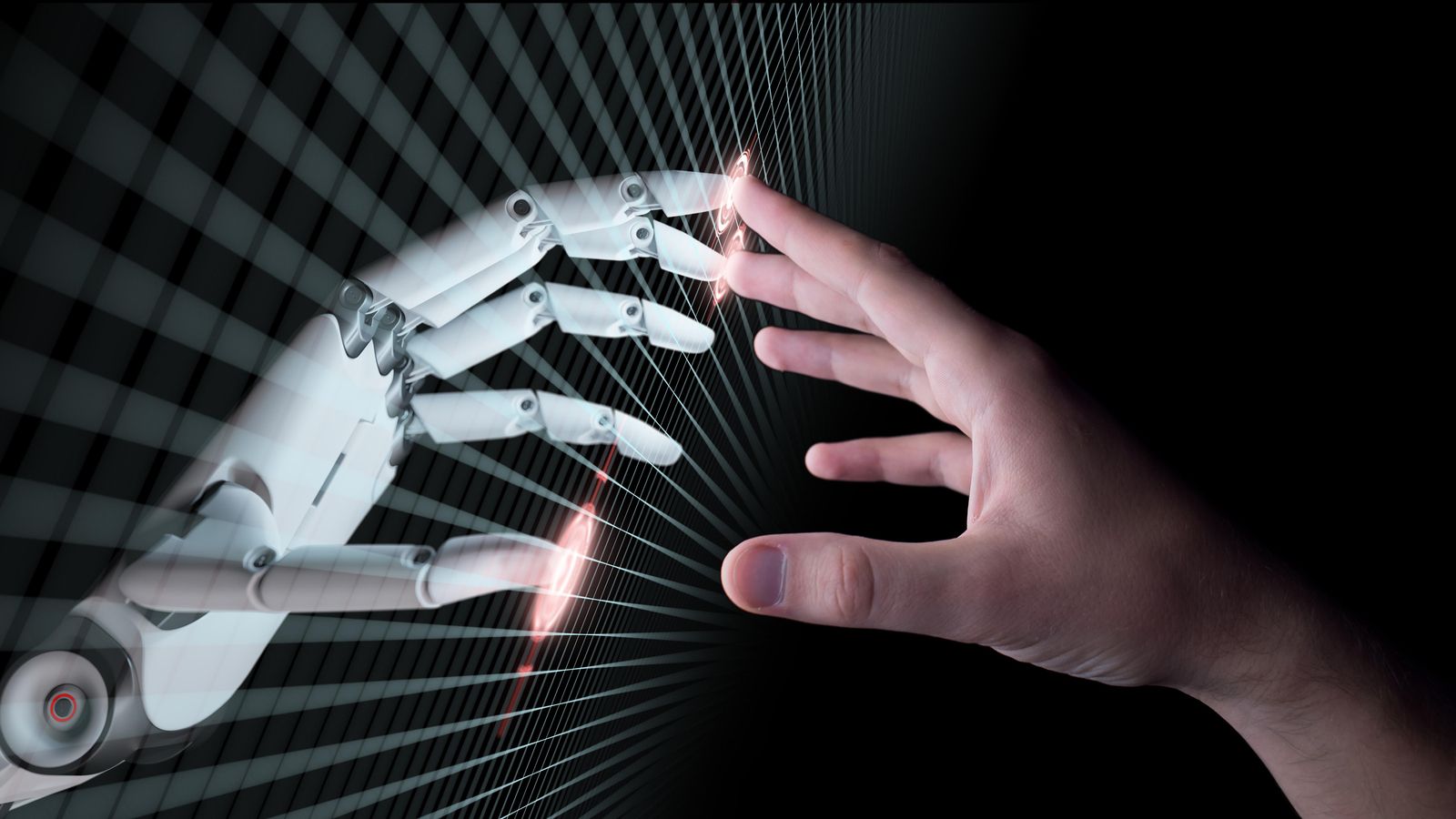 Imatge que il·lustra la unió entre l'èsser humà i l'inteligència artificial