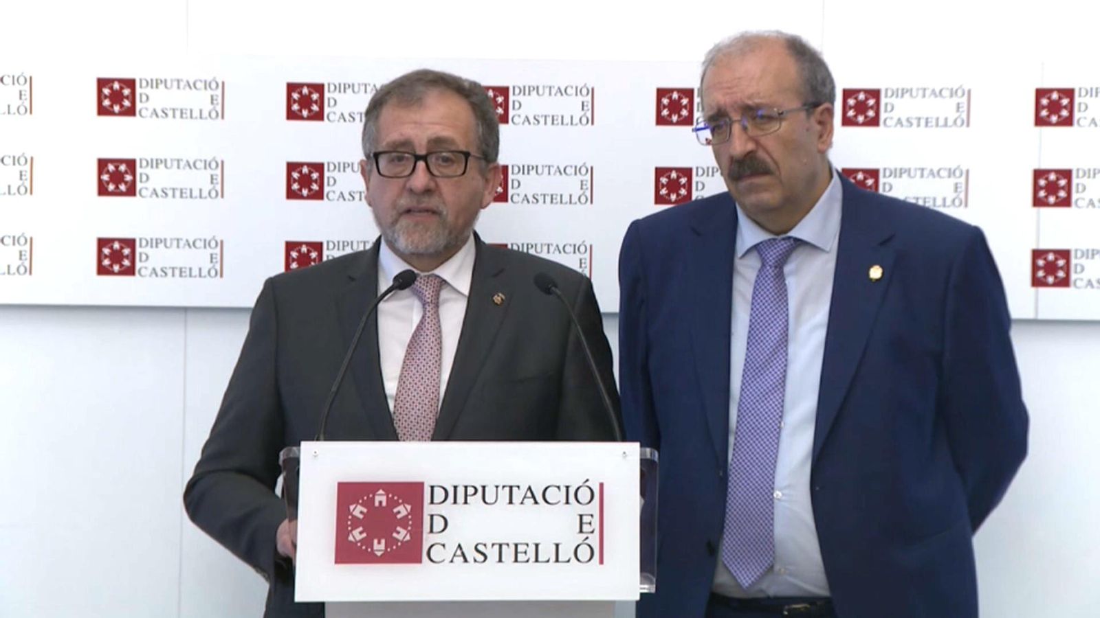 Els presidents de les diputacions de Castelló i Terol, José Martí i Manuel Rando