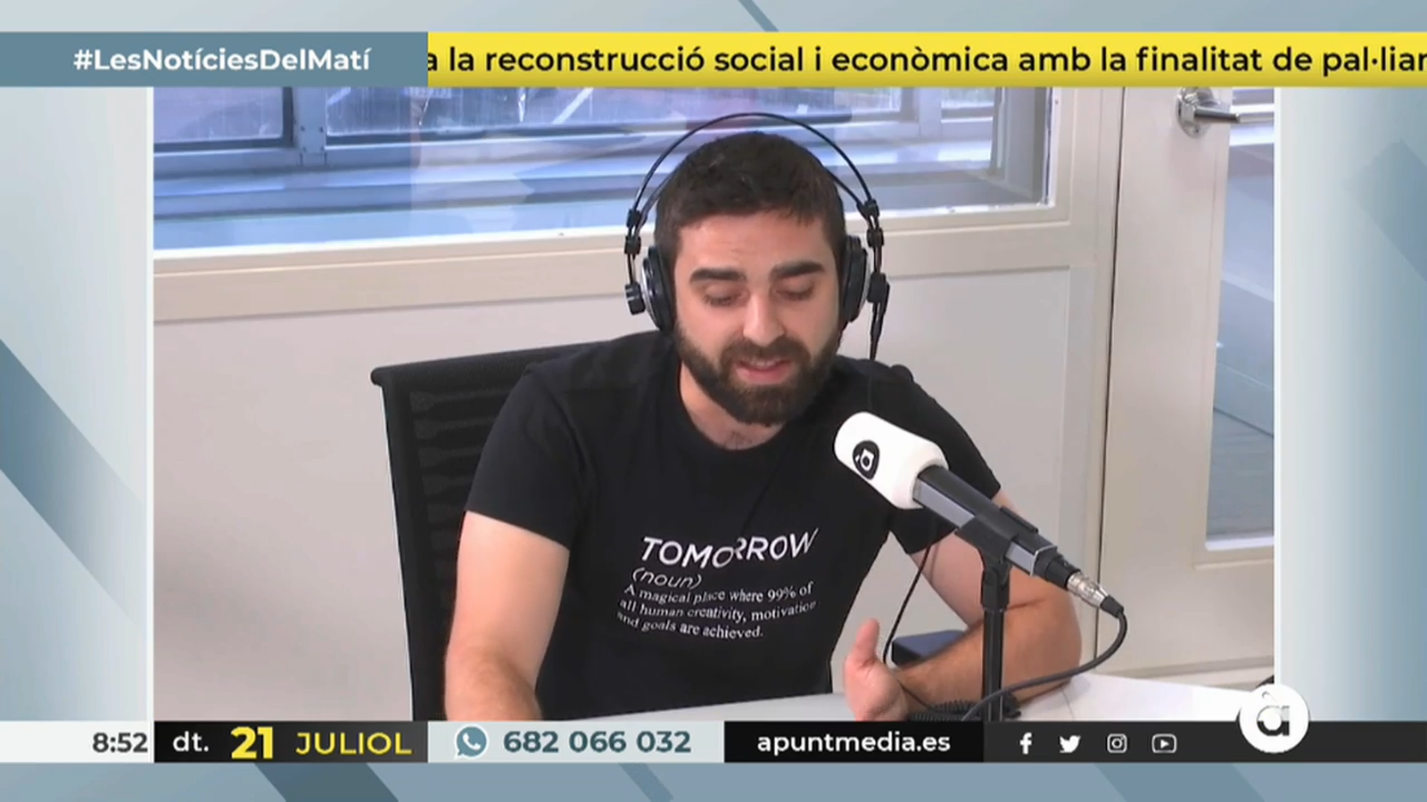 21.07.2020 | Xarxes | "Espere que la pandèmia no dure molt"
