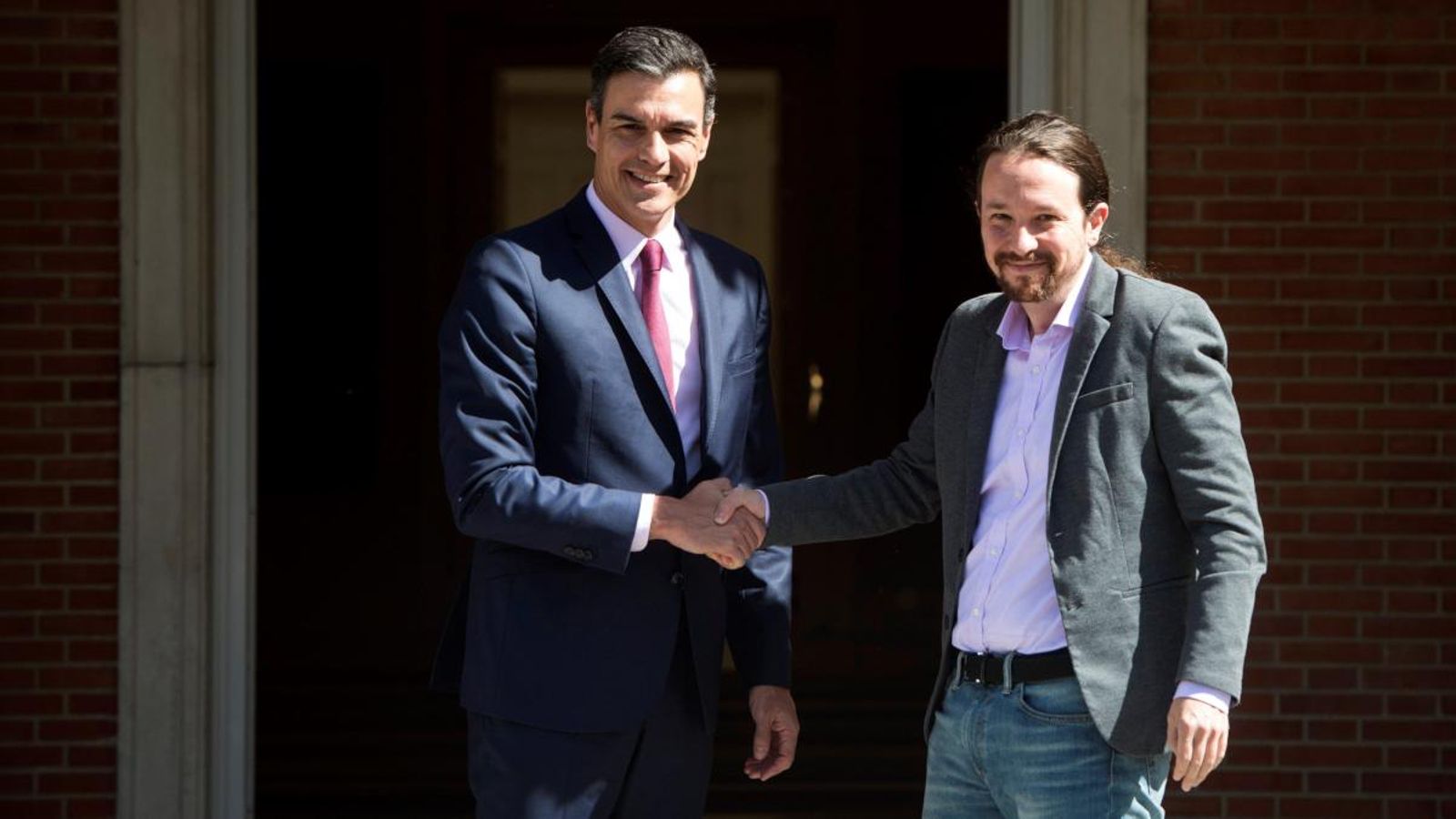 Pedro Sánchez i Pablo lglesias, a La Moncloa