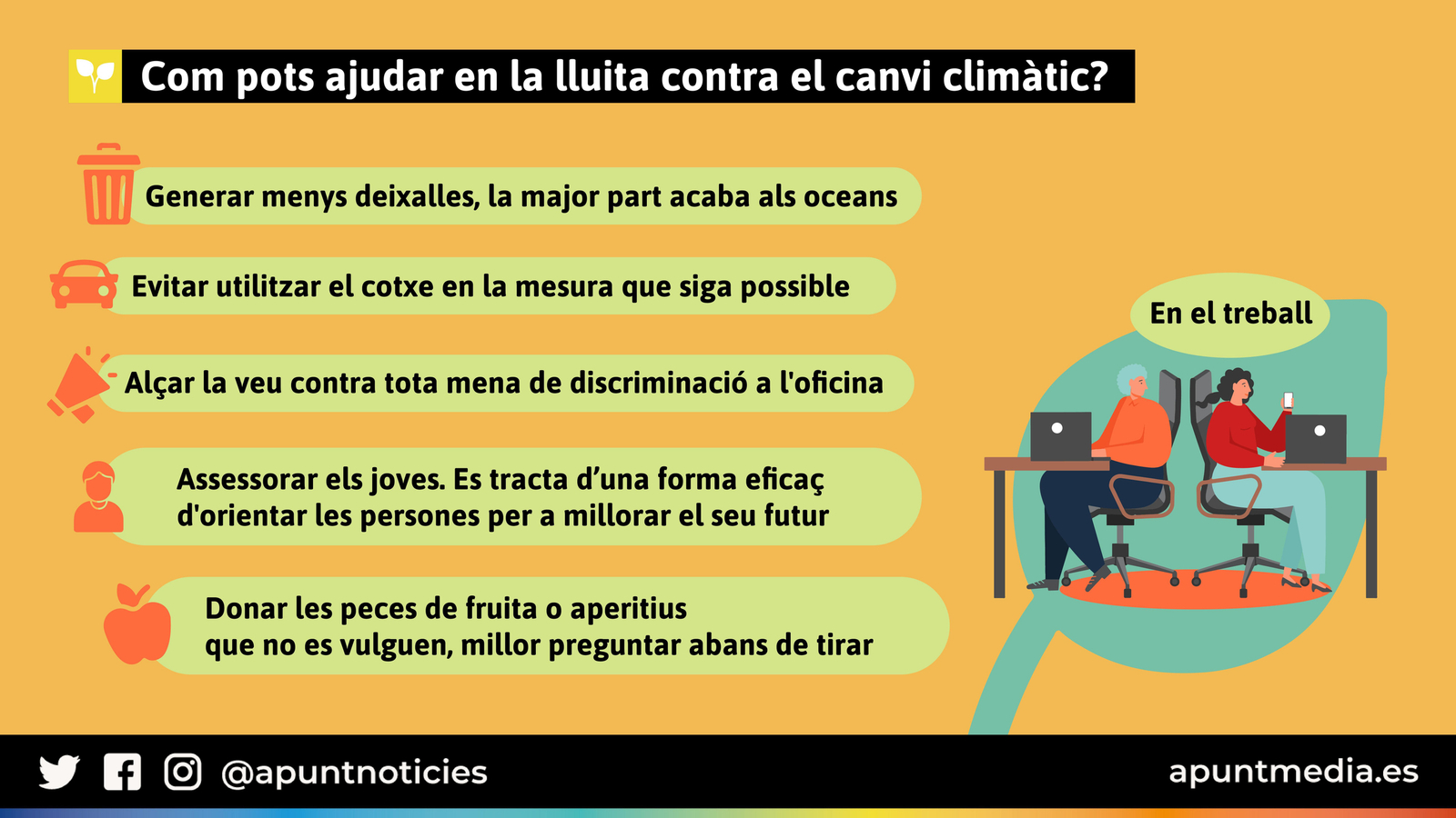 Com pots ajudar des del treball?