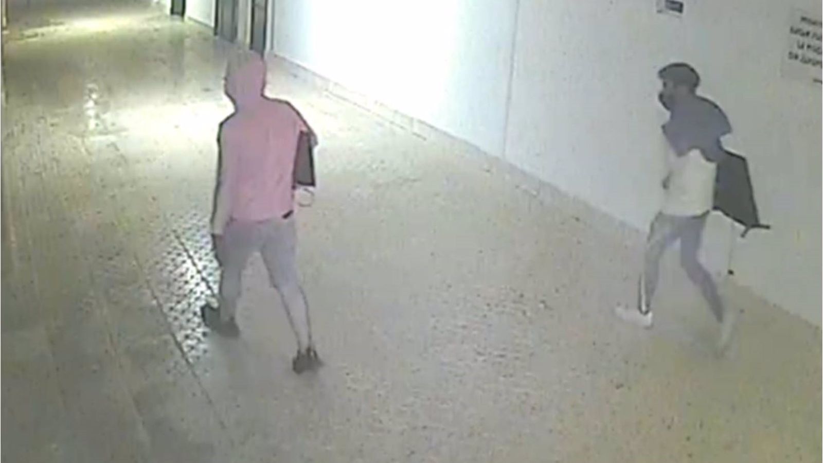 Dos dels joves als qui la banda encomanava robatoris traslladen dos objectes suposadament furtats