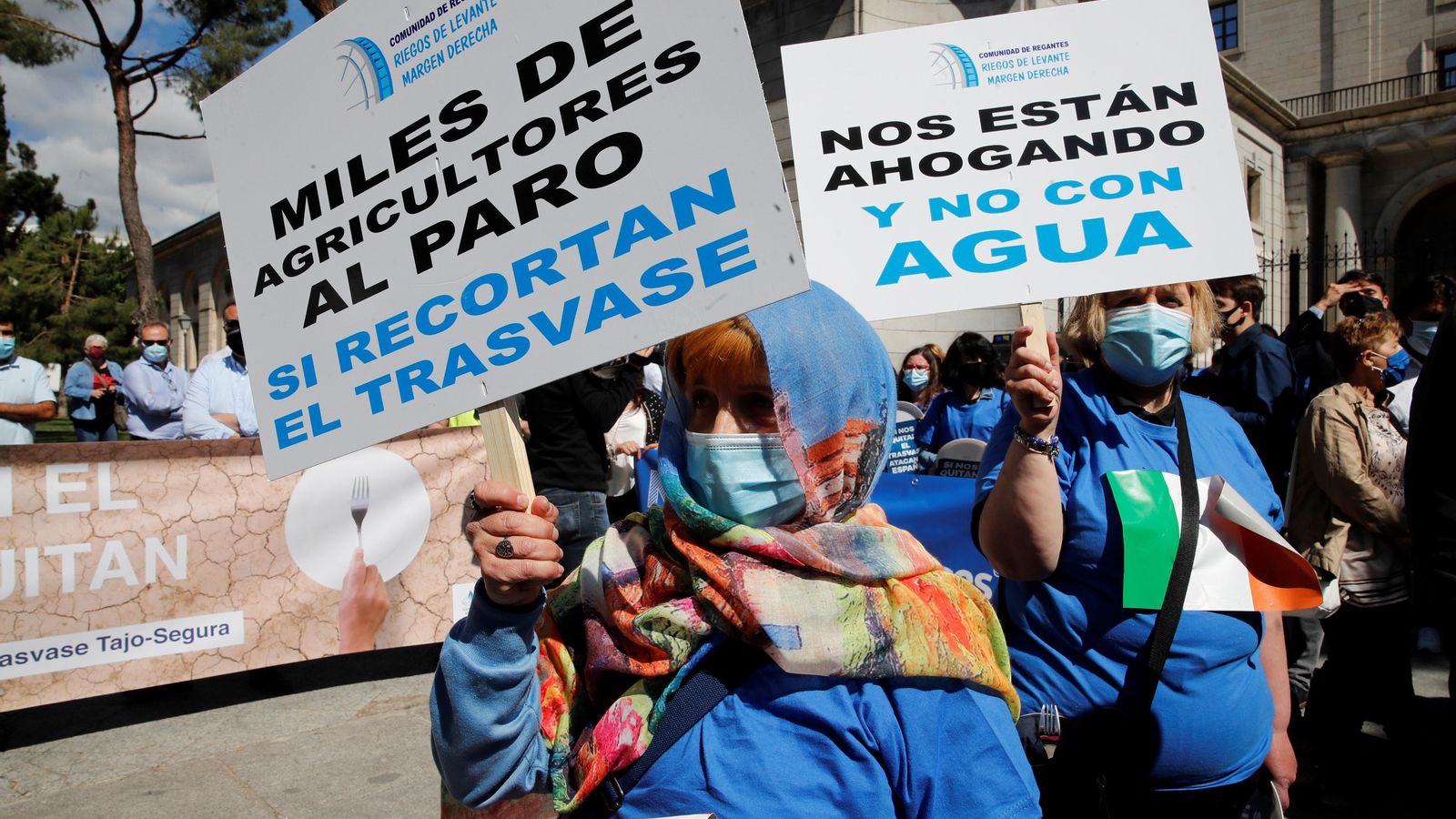 Manifestació dels regants a Madrid aquest dilluns