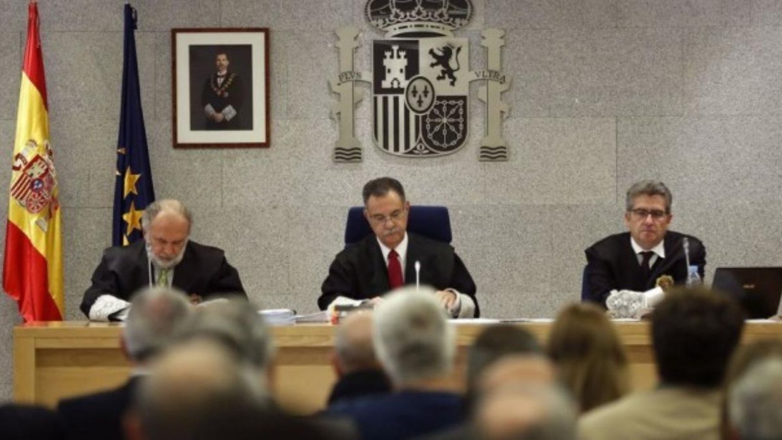 Julio de Diego, Ángel Hurtado i José Ricardo de Prada, en el tribunal de la Gürtel