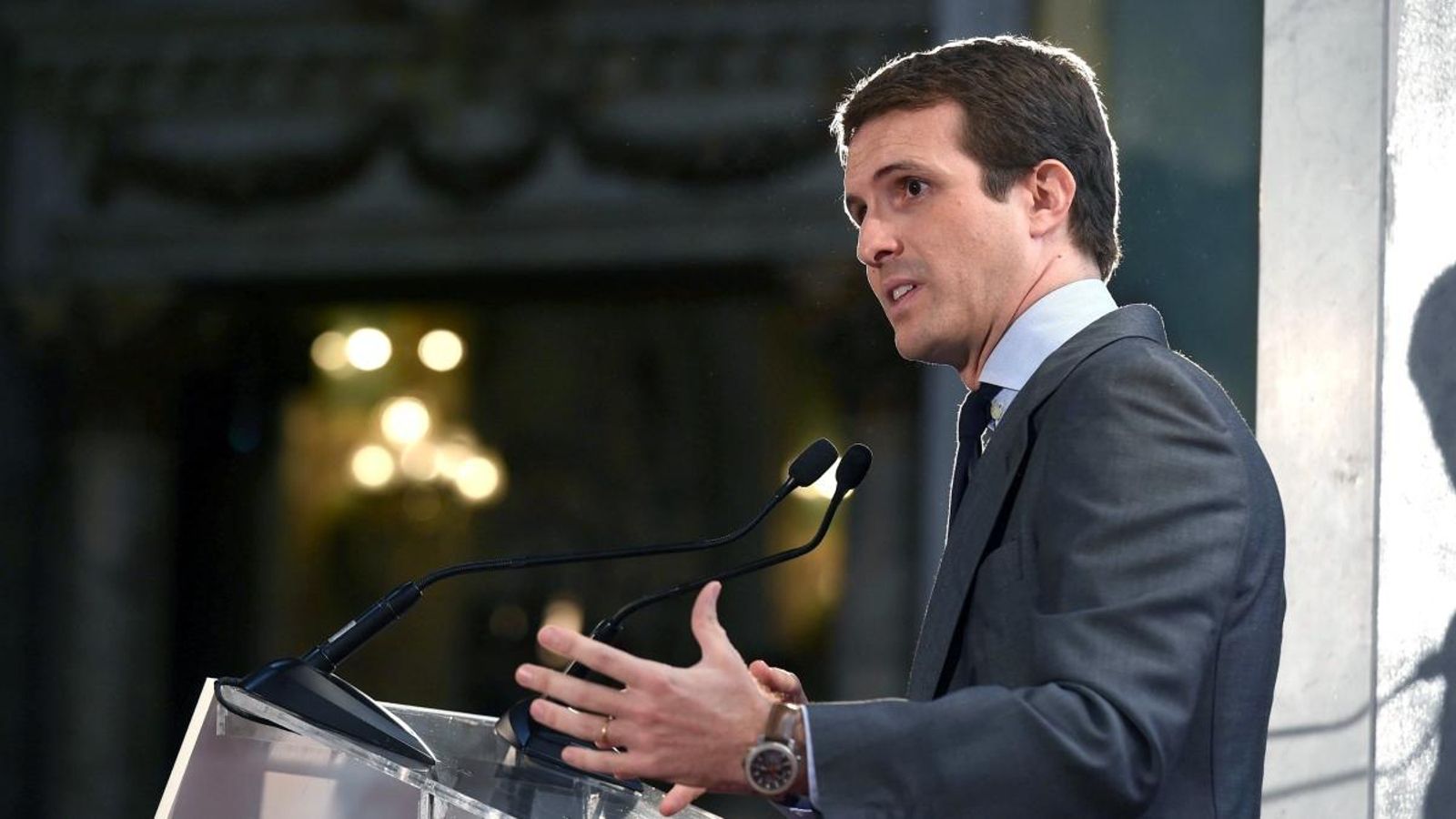 Pablo Casado durant la seua intervenció en el fòrum ABC-Deloitte