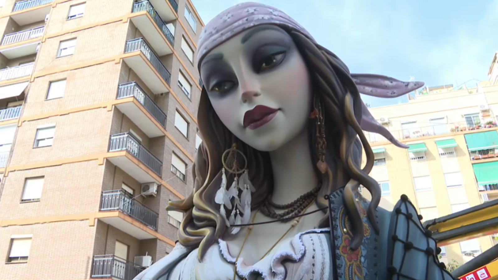 Imatge de la plantà aquest dimarts de la falla l'Antiga de Campanar
