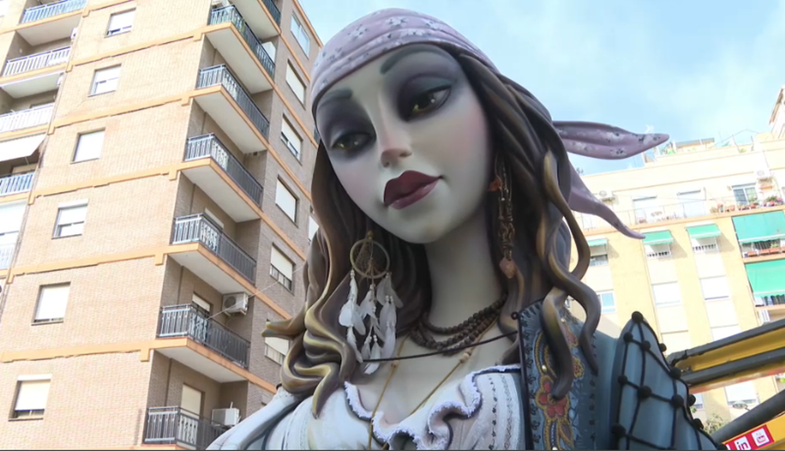 Imatge de la plantà aquest dimarts de la falla l'Antiga de Campanar