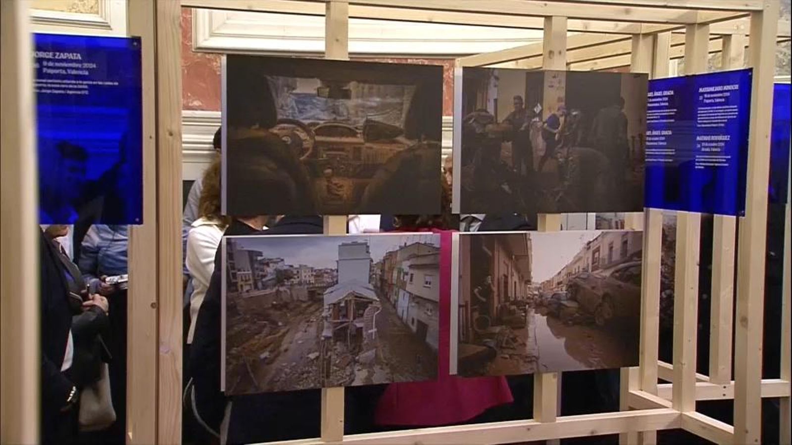 El Congrés dels Diputats i la Unió de Periodistes Valencians inaugura l'exposició 'Un any de la dana'