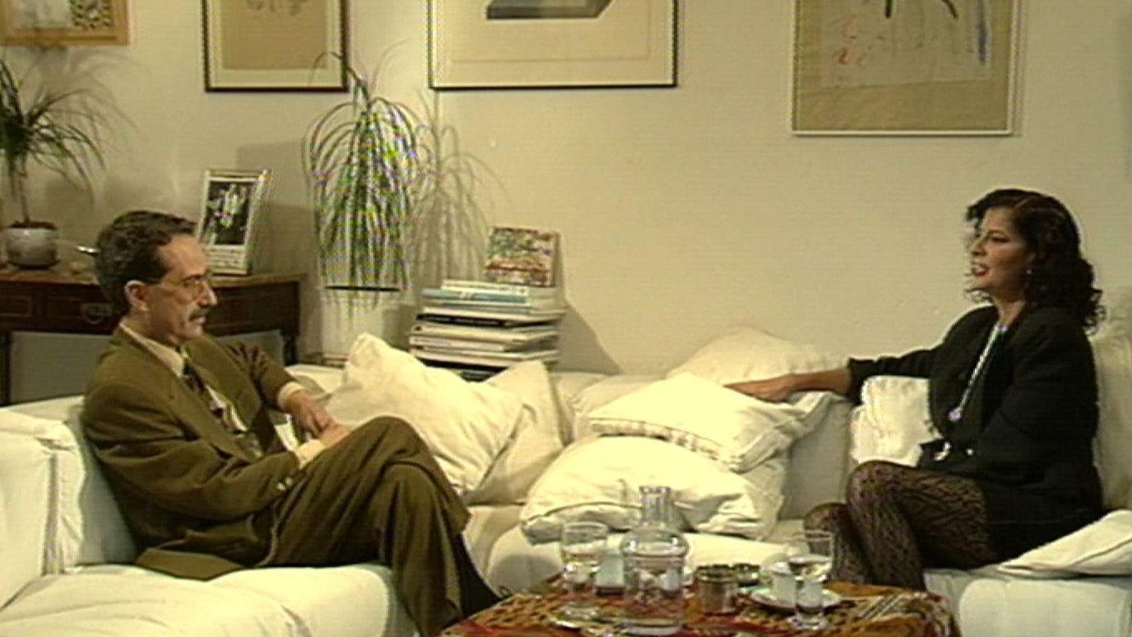 Pere Miquel Campos i Carmen Alborch, durant una entrevista