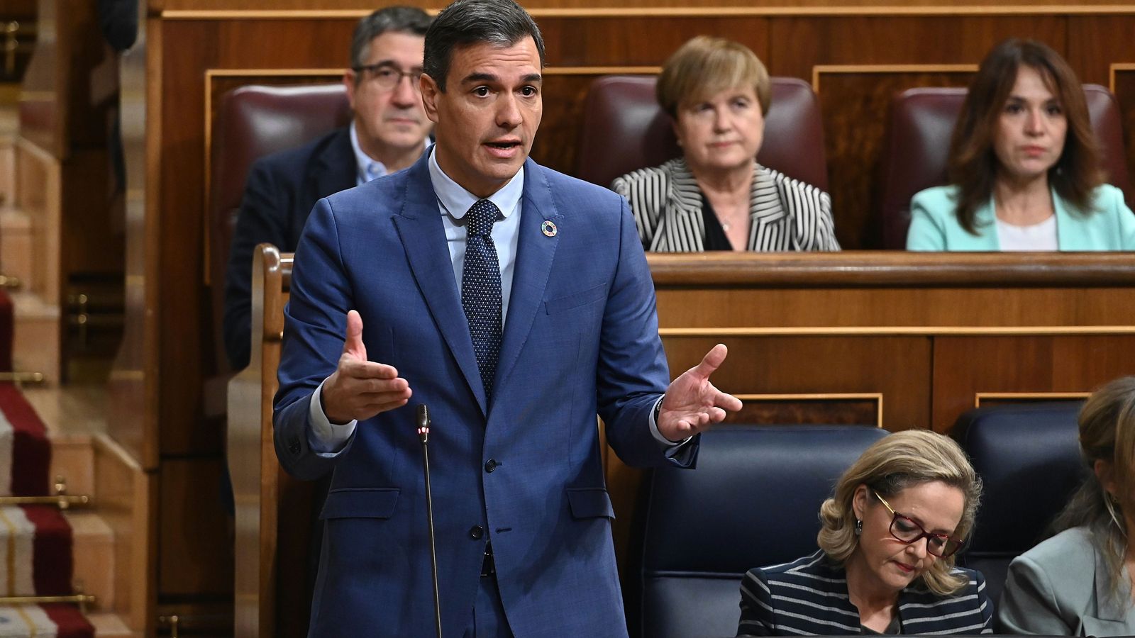Pedro Sánchez intervé durant la sessió de control al govern, aquest dimecres, en el Congrés dels Diputats