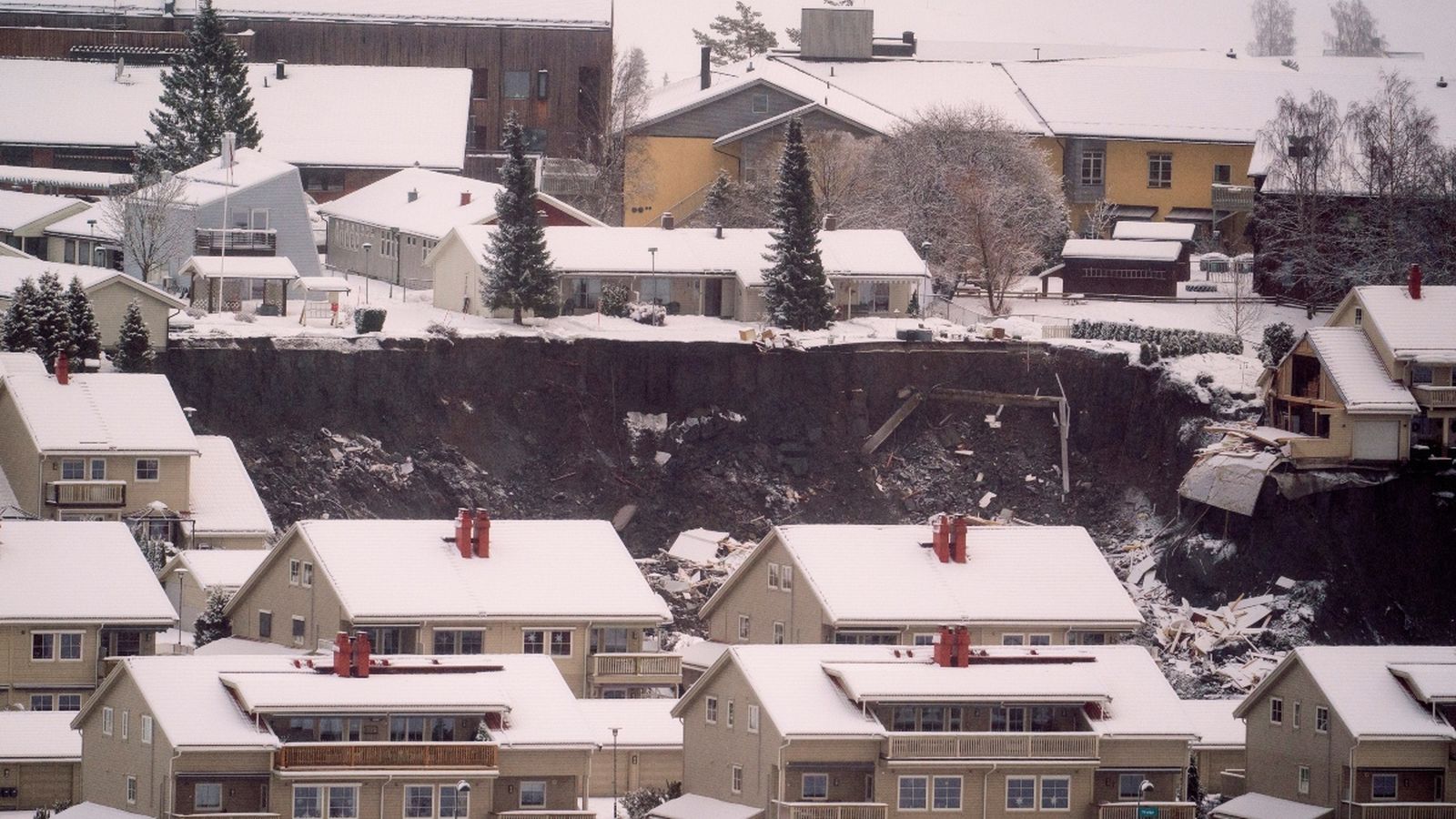 Imatge del corriment de terra a Noruega