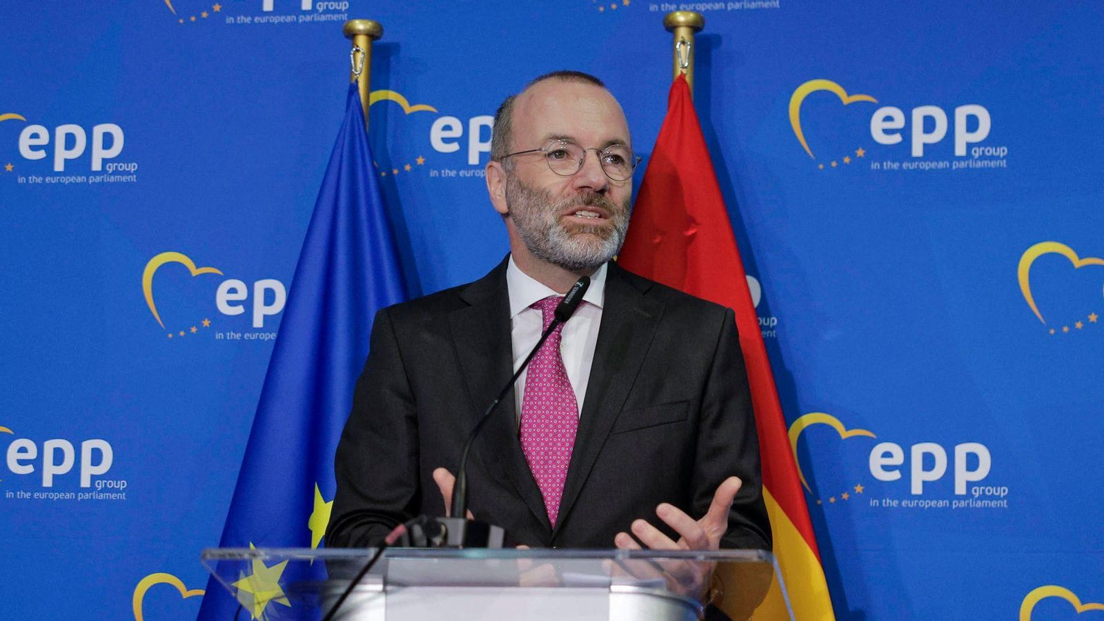 Weber, president del PPE, este dimarts a València