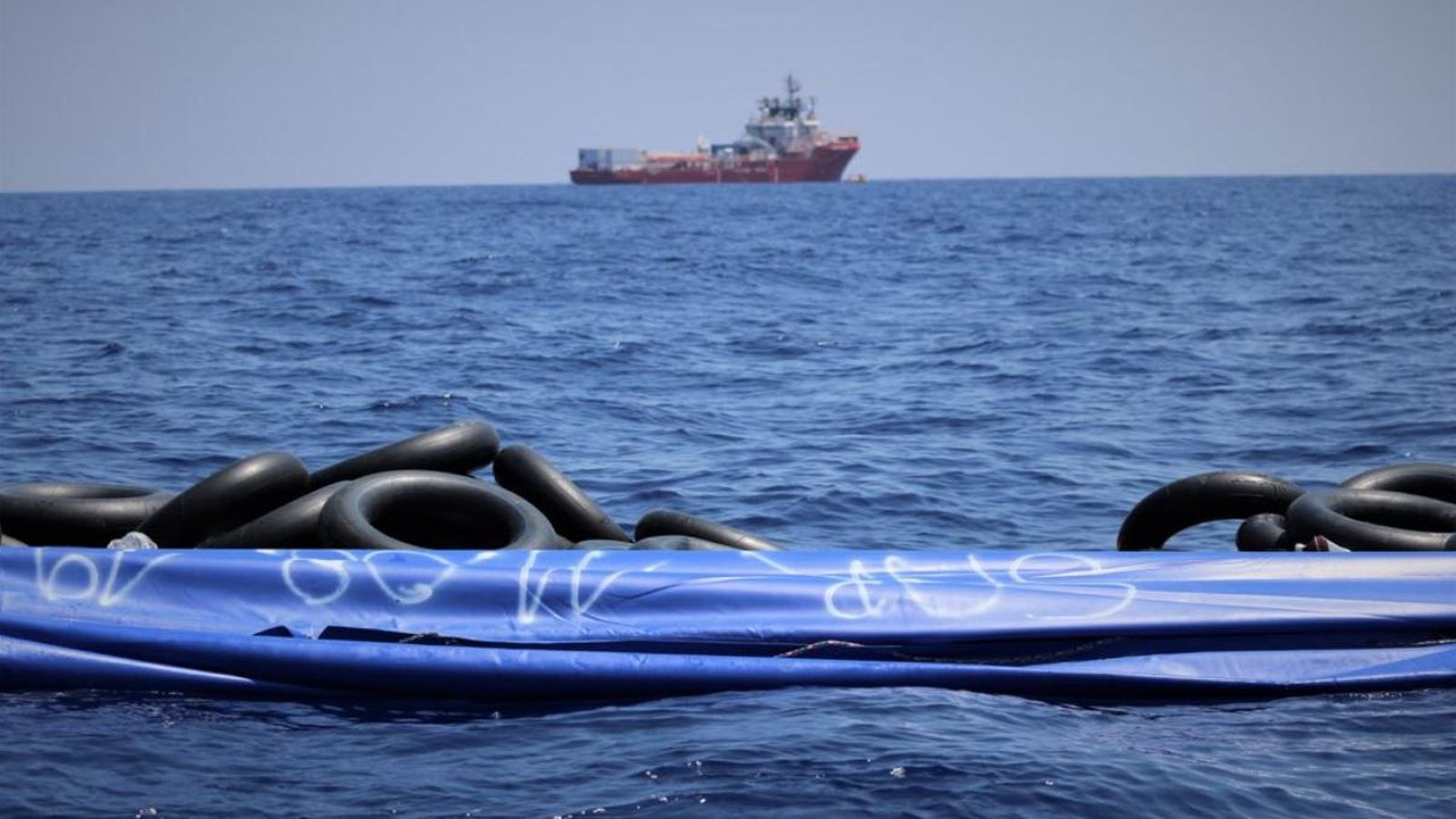 L'embarcació amb què viatjaven els migrants