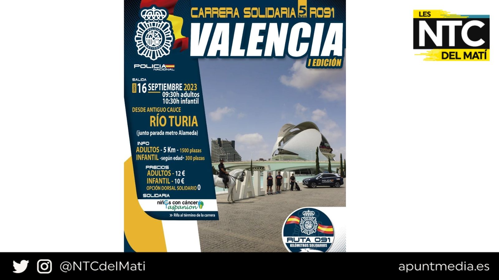 13.09.2023 | La carrera solidària Ruta 091 a València destina els fons a Aspanion