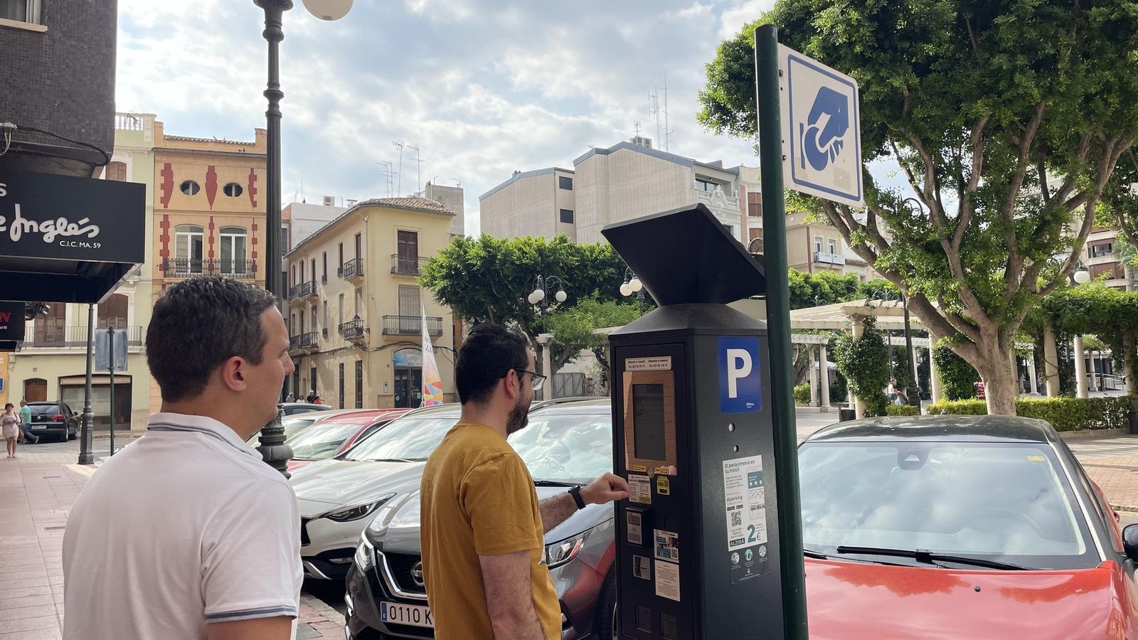 Un parquímetre a la ciutat d'Alzira