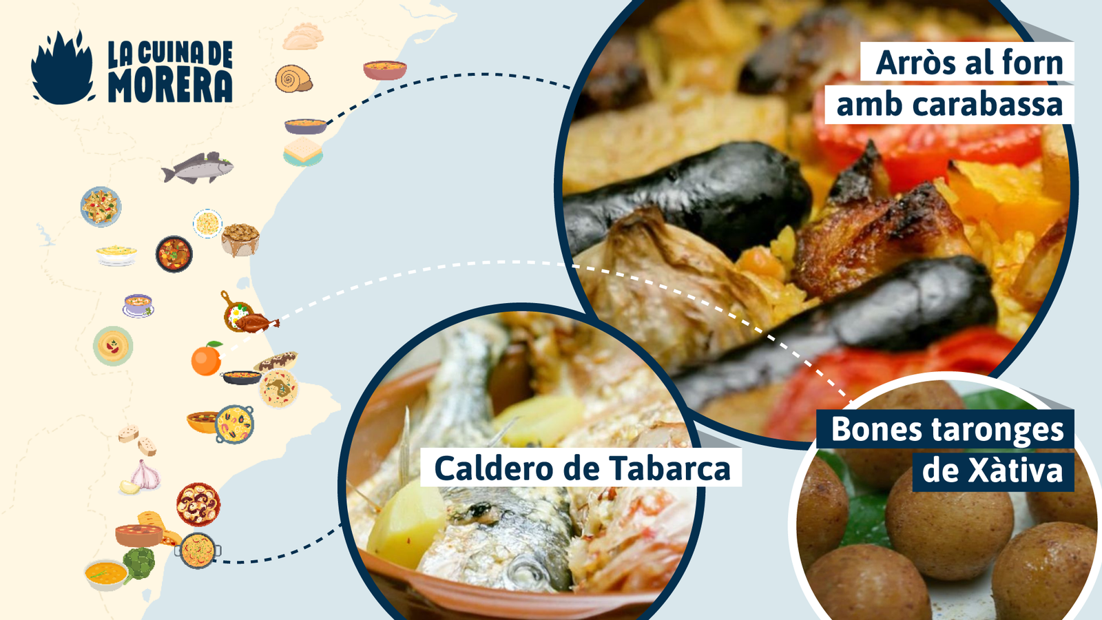 El mapa de les receptes de La cuina de Morera