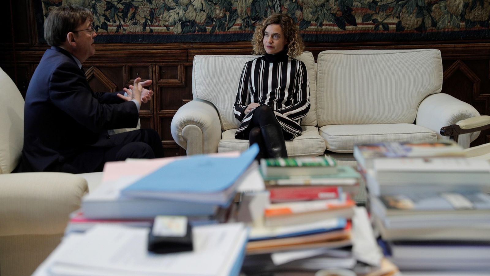 Reunió del president de la Generalitat, Ximo Puig, i la ministra Meritxell Batet per a preparar la cimera