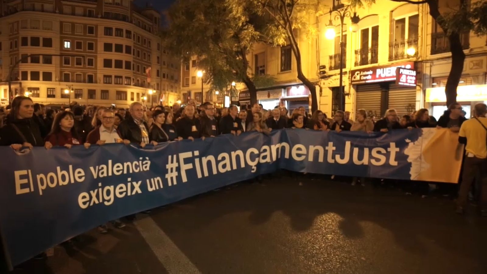 Imatge d'arxiu de la manifestació del 17N de 2017 a València contra l'infrafinançament
