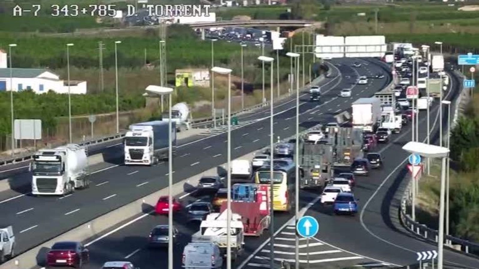 Aspecte que presenta el by-pass, en sentit Castelló de la Plana, a l'altura de la incorporació de la CV-36