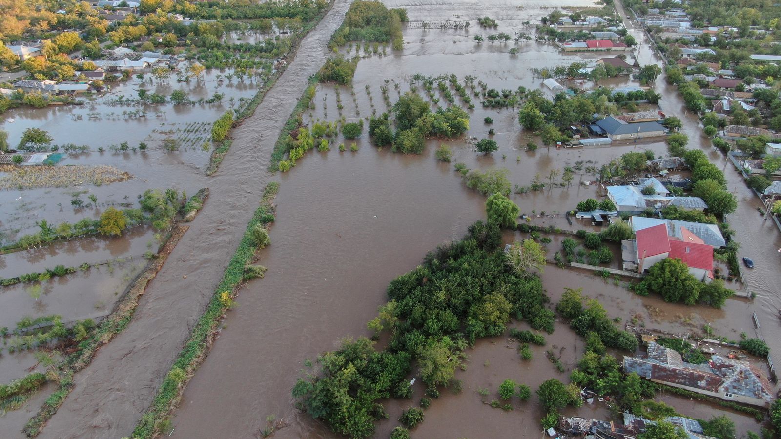 Una zona del comtat polonés de Galati, totalment negat este dissabte