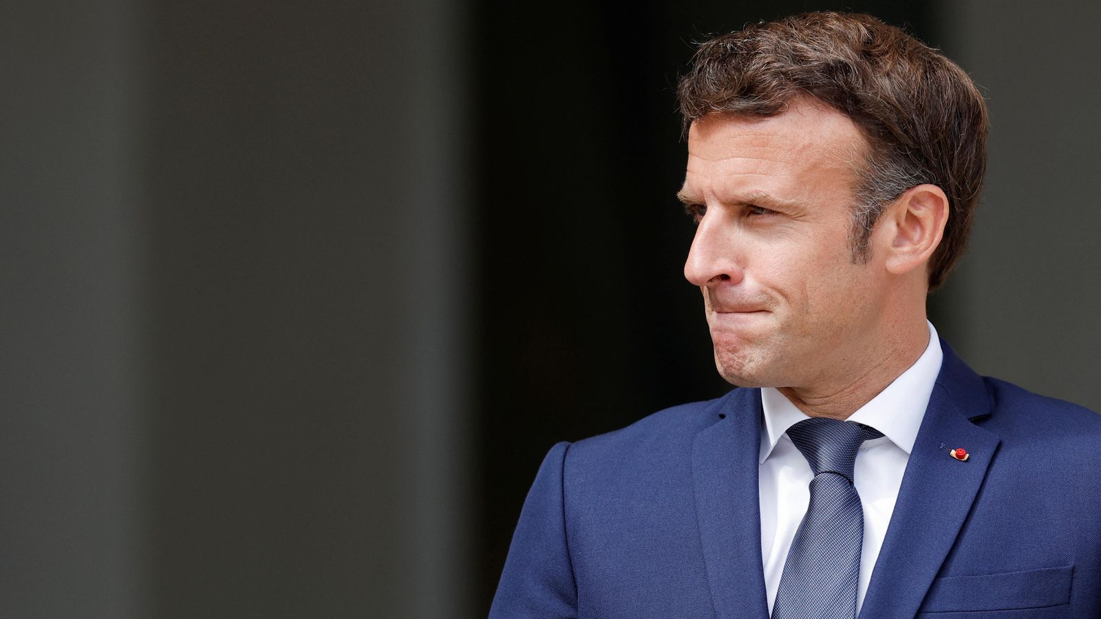 El president francès, Emmanuel Macron, aquest divendres al Palau de l'Elisi de París