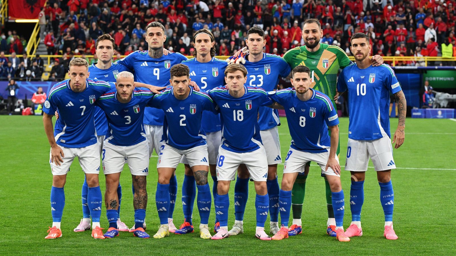 Onze inicial de l'Itàlia-Albània