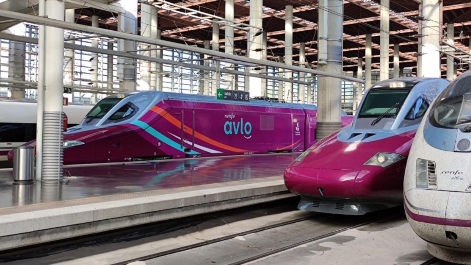 Trens Avlo estacionats en l'estació de Madrid-Porta d'Atocha
