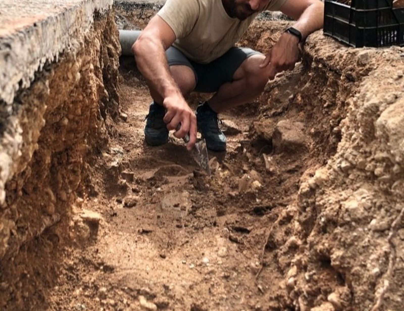 Zona on han aparegut les restes ceràmiques