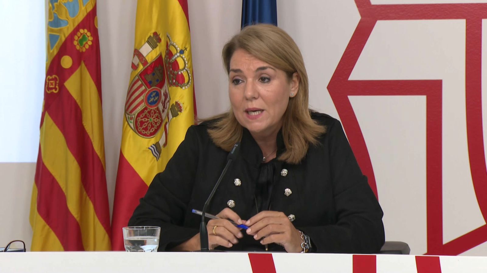 La vicepresidenta Camarero, aquest dimarts en la roda de premsa posterior al ple del Consell