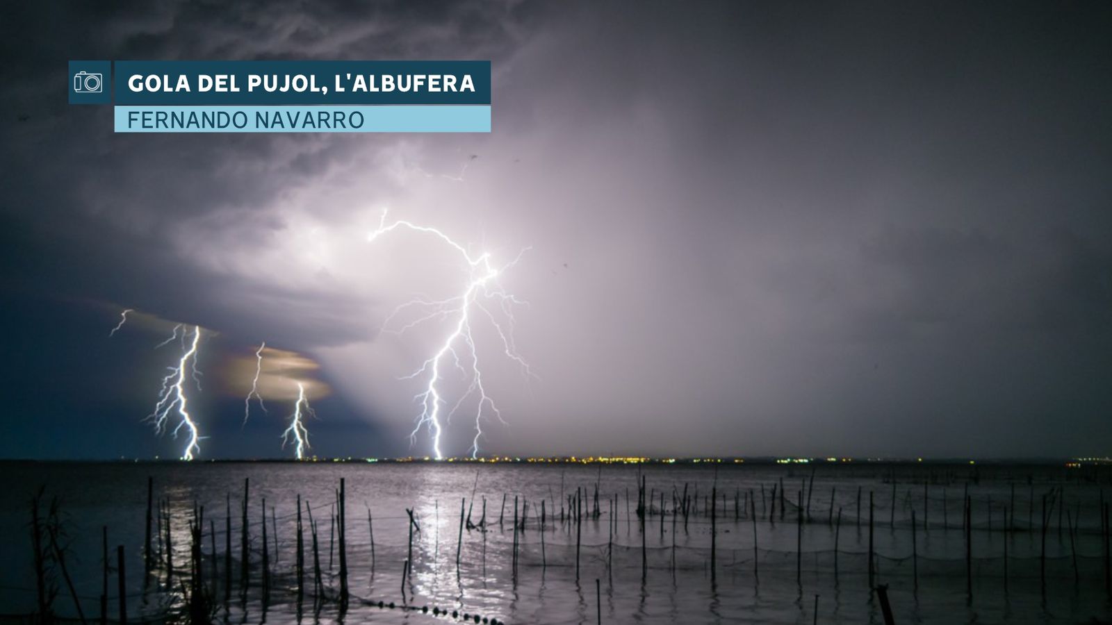 Tempesta fotografiada des de l'Albufera de València el 28 de juny del 2022