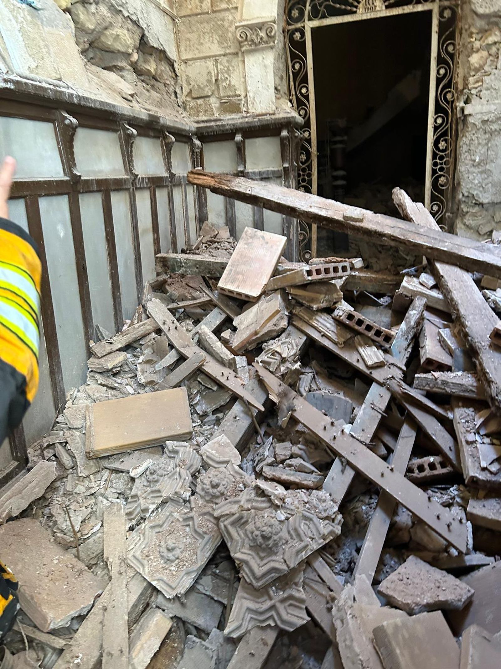 La caiguda d'enderrocs no ha causat danys personals