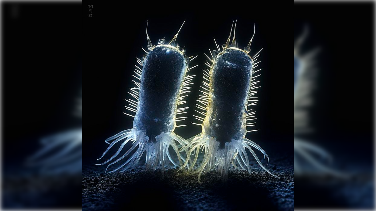 Recreació de dos organismes de biota de protosterol