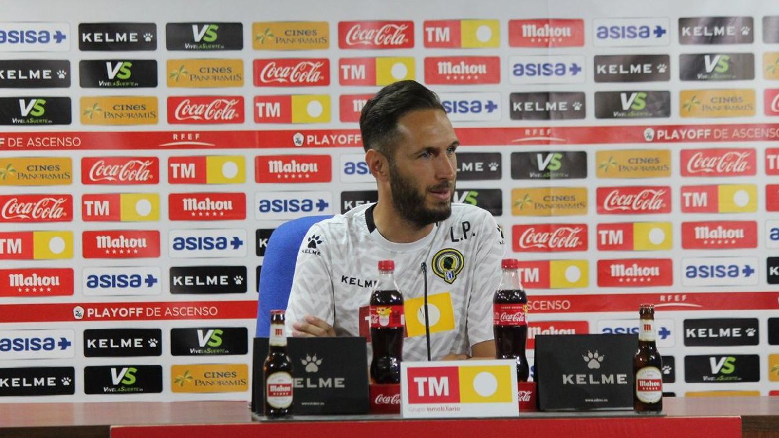 Planagumà en la roda de premsa prèvia al partit contra la Ponferradina