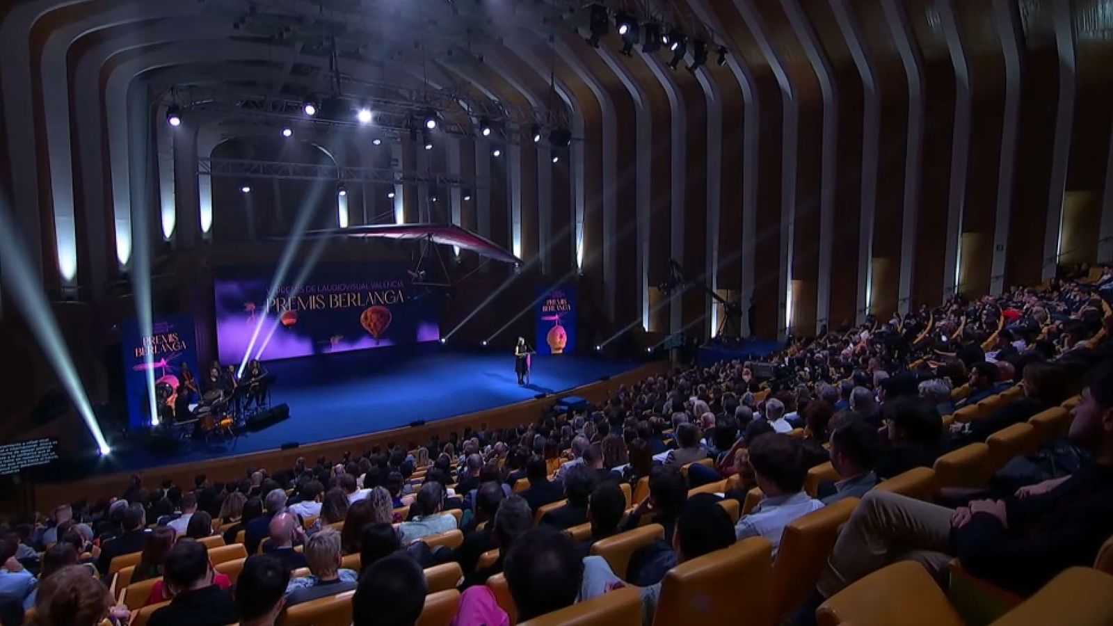 Un moment de la última gal·la dels premis Berlanga, celebrada al novembre, en el Palau de les Arts de València