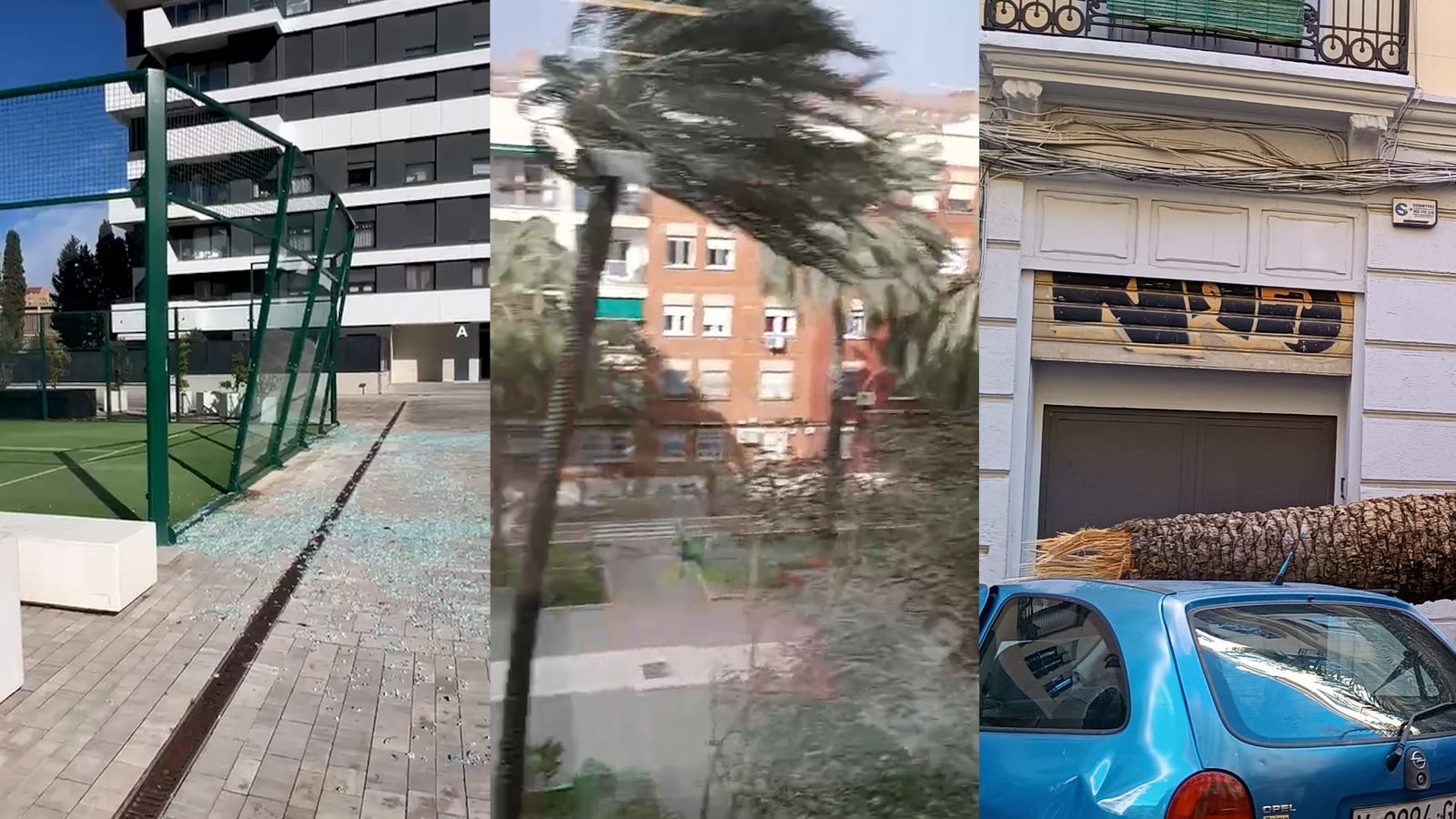 Més de 200 incidències a València per les fortes ratxes de vent