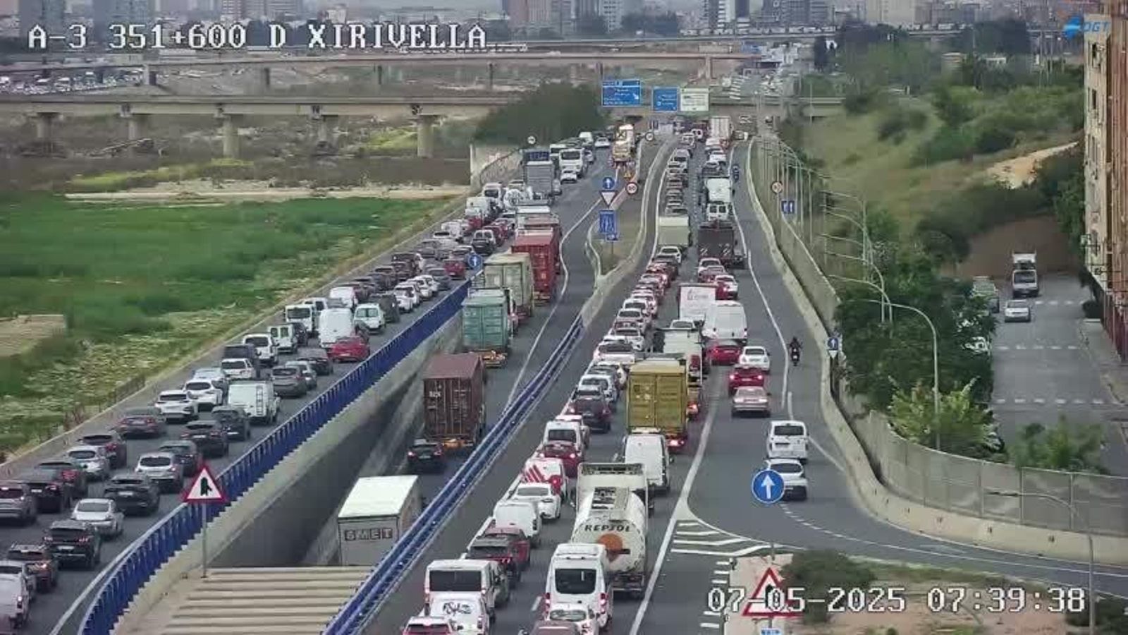 Congestió este dimecres, a l'altura de Xirivella