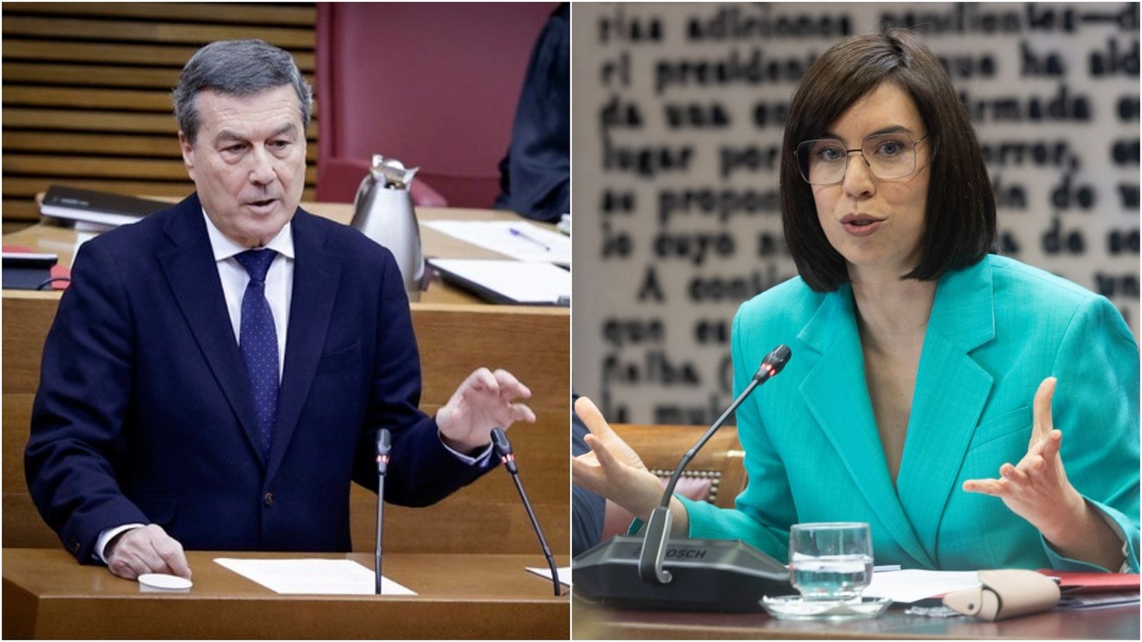 En imatge, el consellera de Sanitat Marciano Gómez i la secretària general del PSPV Diana Morant