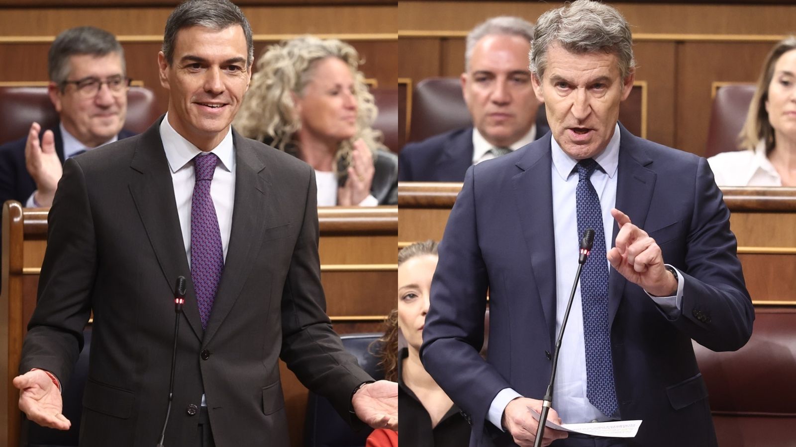 Sánchez i Feijóo, este dimecres al Congrés