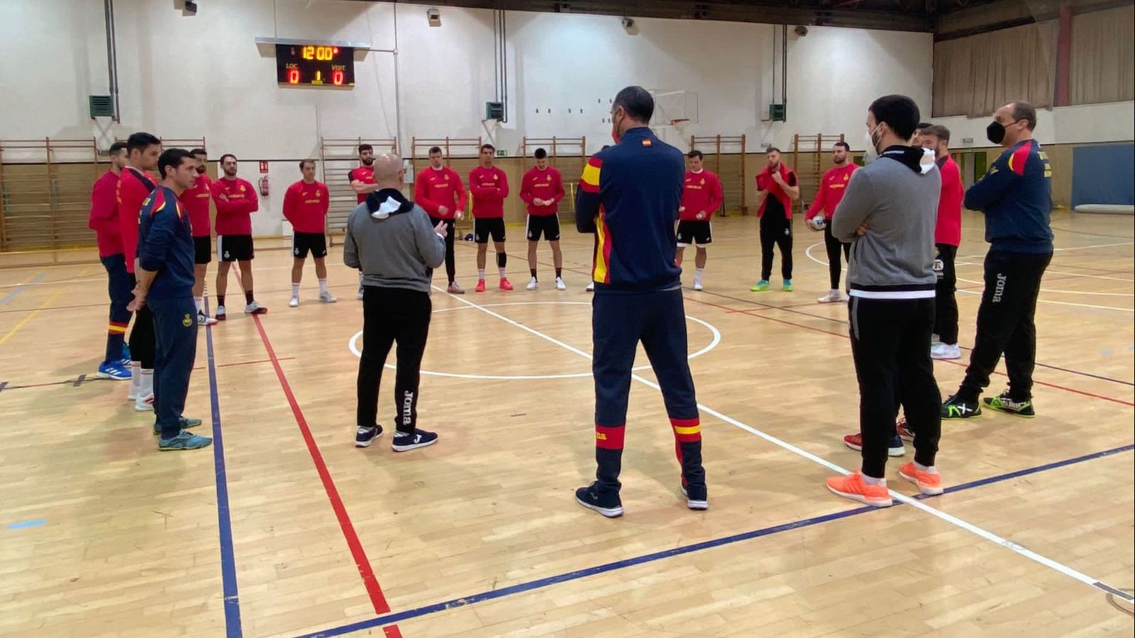 Primer entrenament de la selecció espanyola a Madrid